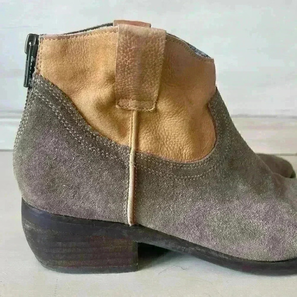 Steve Madden Womens 7.5 Western Cowgirl‎ Suede Booties Leather Round Boots Boho - Picture 3 of 10